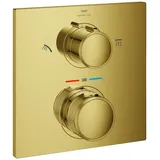 Grohe Thermostat-Brausebatterie mit 2-Wege-Umstellung, Kopfbrause/Handbrause - cool sunrise