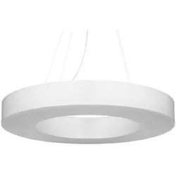 Pendelleuchte Deckenleuchte Hängeleuchte Stoff Weiß Glas Stahl Wohnzimmer Küche