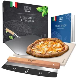 CLP Pizzastein-Set Pizzastein+Schneider+Schieber