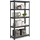 Songmics Lagerregal Holz 30 x 75 x 150 cm schwarz 5 Ablagen verstellbar