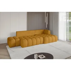 altdecor Ecksofa Cord 2-Sitzer Senfgelb