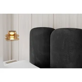 altdecor Polsterbett mit Bettkasten, Fußteil und Lattenrost, Boxbett ohne Matratze, - KALA-Z 140x200 Schwarz