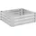 Relaxdays Hochbeet aus Metall 90 x 90 x 30 cm Silber