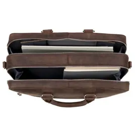 LEONHARD HEYDEN Salisbury Aktentasche Leder 40 cm Laptopfach braun