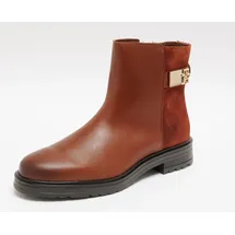 Tommy Hilfiger Damen Low Boot Stiefel aus Leder, Cognac Brown (Braun), 36
