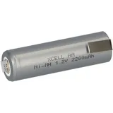 XCell Akku Mignon AA 2200 mAh 1,2V NiMh mit Z Lötfahne Flattop Hochstrom