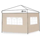 Sekey 2PCS Seitenwände für Pavillon 3x3 Wasserdicht Winterfest, Seitenwände für Pavillon Partyzelt Gartenzelt 3x3m, 2 Fenster, Khaki