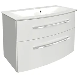 Waschtisch FACKELMANN "B.Style", weiß (weiß, weiß), B:83,2cm H:54,6cm T:47,8cm, Mineralguss, Waschtische, Badmöbel