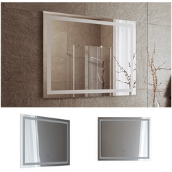 Vicco Badspiegel Viola mit LED-Beleuchtung 80x65cm, Spiegel für das Badezimmer
