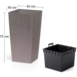 Prosperplast Rato Square 40 x 40 x 75 cm mocca