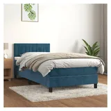 vidaXL Boxspringbett 100 x 200 cm Dunkelblau