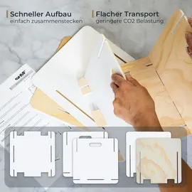 HMF Aufbewahrungsbox 32 x 32 x 32 cm 2-tlg. weiß