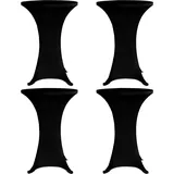 vidaXL Stehtischhussen 4 Stk. Ø 80 cm Schwarz Stretch