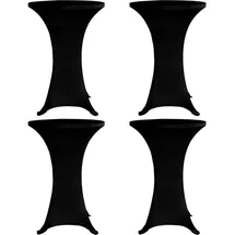 vidaXL Stehtischhussen Schwarz Ø 80 cm 4er Set