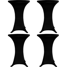 vidaXL Stehtischhussen Schwarz Ø 80 cm 4er Set