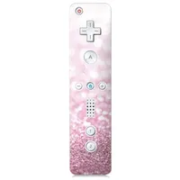DeinDesign Skin kompatibel mit Nintendo Wii Controller Folie Sticker pink Glitzer Look Glanz