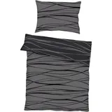 KAEPPEL Motion Mako-Satin zinn 155 x 220 cm + 80 x 80 cm
