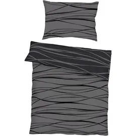KAEPPEL Motion Mako-Satin zinn 155 x 220 cm + 80 x 80 cm