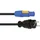PSSO  H07RN-F Strom Anschlusskabel [1x Schutzkontakt-Stecker - 1x PowerCon-Stecker] 5m Schwarz