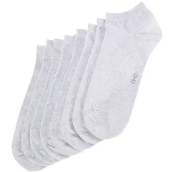 TOM TAILOR Unisex Sneakersocken im 8er-Pack, grau, Uni, Gr. 39-42
