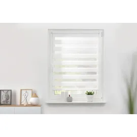 Lichtblick Duo Rollo / Doppelrollo Klemmfix 50 x 150 cm weiß