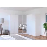 Rauch Schrank-Set RAUCH "Kleiderschrank Schrank Garderobe Wäscheschrank COSTA mit Spiegel", weiß (alpinweiß), B/H/T: 208cmcm x 197cmcm x 253cmcm, Kastenmöbel-Sets, viel Platz, grifflose Front und Push-to-Open Funktion MADE IN GERMANY