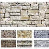 Commomy 3D Wandpanele Selbstklebend Wandverkleidung Steinoptik,12 Stück,58 x 30 cm, Hochwertige PVC Wandpaneele Ziegelstein Steinoptik für Innenwandekoration(Stacked Stone)
