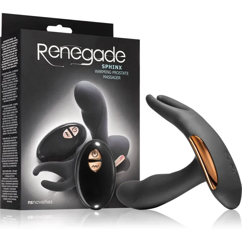 NS Novelties Renegade Sphinx Prostate Massager Butt-Plug für Herren Black 13 cm