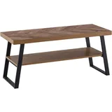 FineBuy Couchtisch Braun Eiche 100 x 40 x 41 cm
