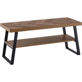 FineBuy Couchtisch Braun Eiche 100 x 40 x 41 cm