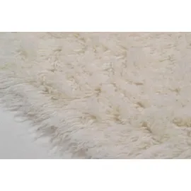 THEKO Wollteppich THEKO "FLOKOS 1250", beige (natur), H:40mm Ø:70cm, Wolle, Teppiche, original griechischer Flokati, Hochflor, Uni-Farben, reine Wolle