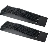 DAYUAN 2 Stück Kunststoff Auffahrrampe Schwerlast Rampe bis 5 Tonnen, Hebebühne KFZ Rampe mit Überfahrschutz