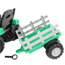 Hecht Kinder-Elektrotraktor mit Anhänger grün (50825)