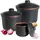 RÖMERTOPF Römertopf Frische-Topf 3er Set, Schwarz, (Set), aus Naturton schwarz