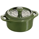 Staub Ceramique Mini Cocotte 10 cm, rund, Basilikum-Grün, Keramik