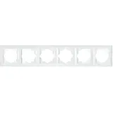 Günsan Steckdosen-Rahmen Visage 6-fach Weiß
