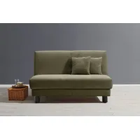 ell + ell Schlafsofa Enny grün 125 cm x 90 cm x 100 cm