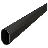 MS Beschläge Schrankrohr Schwarz 30x15mm Kleiderstange oval Garderobenstange 1,15 Meter)