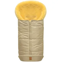Fußsack HEITMANN FELLE "Eisbärchen - Lammfell Winterfußsack - Premium Qualität", Kinder, beige, Polyester, Fußsäcke Fußsack, mit echtem Lammfell, für Kinderwagen & Buggy, 6 Gurtschlitze, waschbar