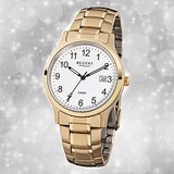 Regent Herrenuhr gold Elegant Quarz Analoguhr URF776