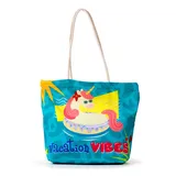 Puckator Einhorn Strandtasche Baumwolle Blue