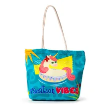 Puckator Einhorn Strandtasche Baumwolle Blue