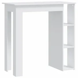 vidaXL Bartisch mit Regal 102 x 50 x 103,5 cm Weiß