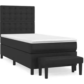 vidaXL Boxspringbett 100 x 200 cm Schwarz
