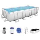 BESTWAY Power Steel Frame Pool Set 488 x 244 x 122 cm inkl. Filterpumpe