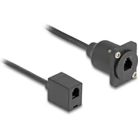 DeLock 87969 RJ10 Kabel Buchse zu Buchse Schwarz 30 cm