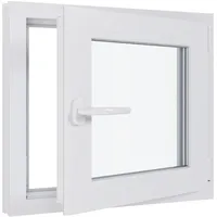 Kunststofffenster Kellerfenster Fenster - 3-fach Verglasung - weiß/weiß - 1050x500 mm DIN Rechts