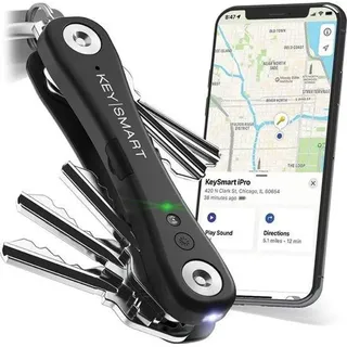 KeySmart iPro Works With Apple Find My Black