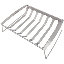 LANDMANN Grillrost Landmann Selection Edelstahl Sparerib-Halter Rippchenhalter Bratenhalt
