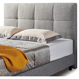 V6 Boxspringbett Modell 213 mit Taschenfederkernmatratze-25cm - Grau